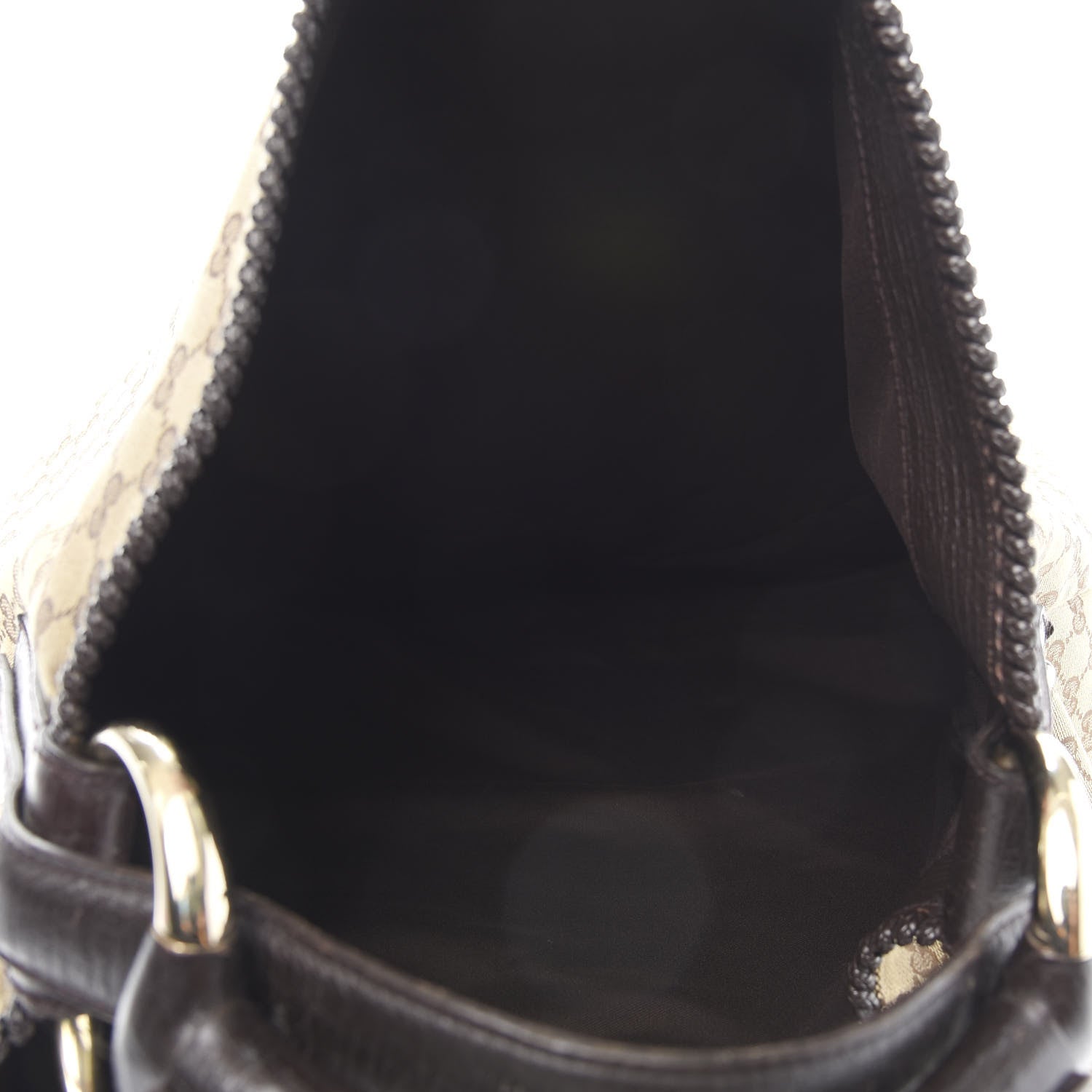 Gucci Monogram Large Horsebit Chain Hobo Dark Brown 5 of 17