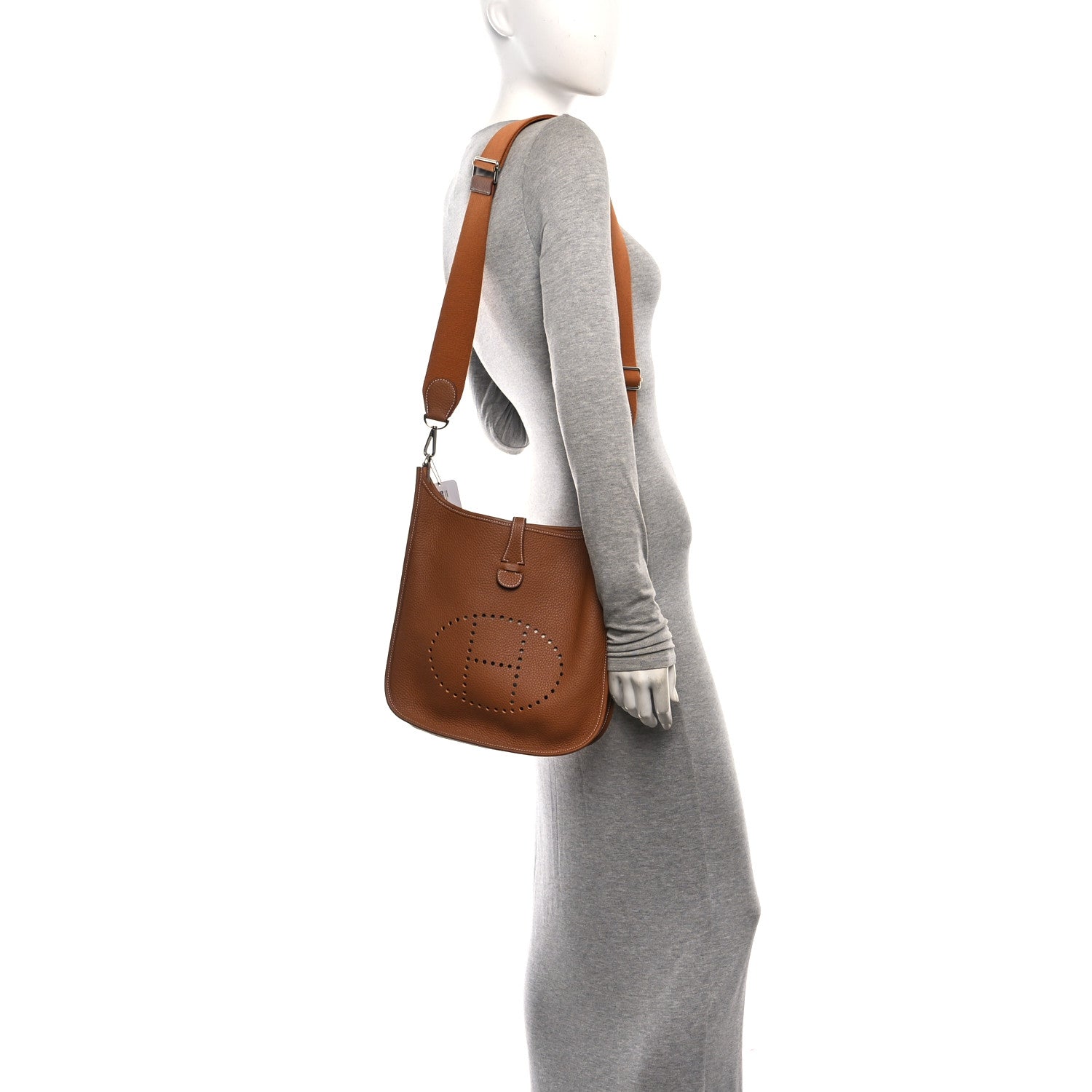 Hermes Taurillon Clemence Evelyne III PM Gold 2 of 10