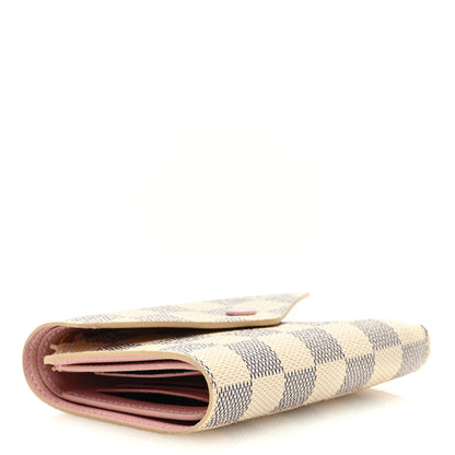 Louis Vuitton Damier Azur Victorine Wallet Rose Ballerine 4 of 7