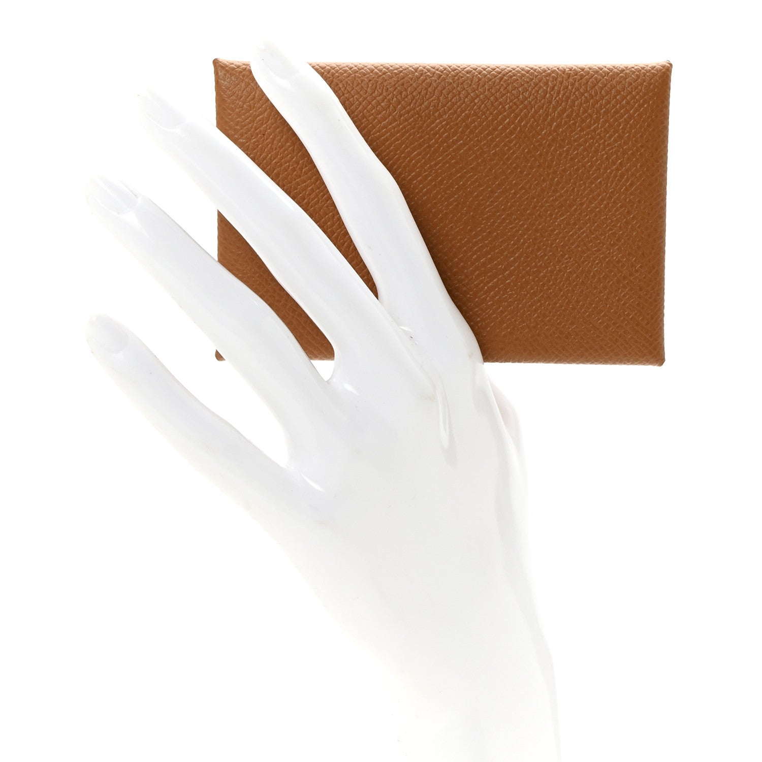 Hermes Epsom Calvi Card Case Gold 2 of 6