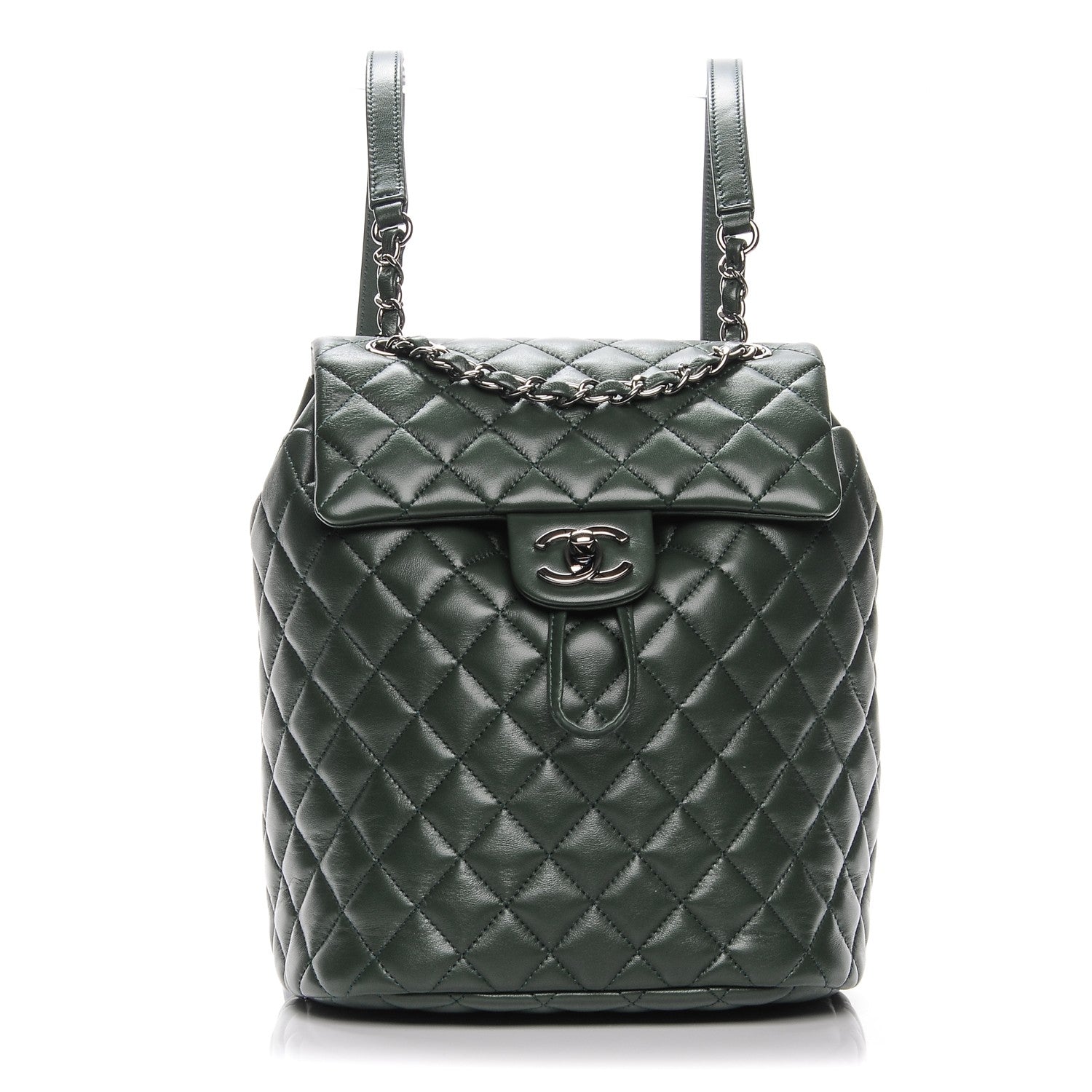 Chanel Lambskin Quilted Small Urban Spirit Backpack Dark Green 1 of 7