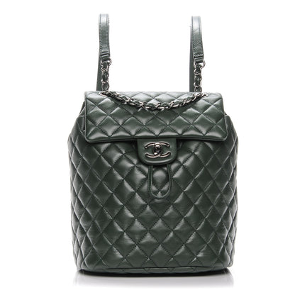 Chanel Lambskin Quilted Small Urban Spirit Backpack Dark Green 1 of 7