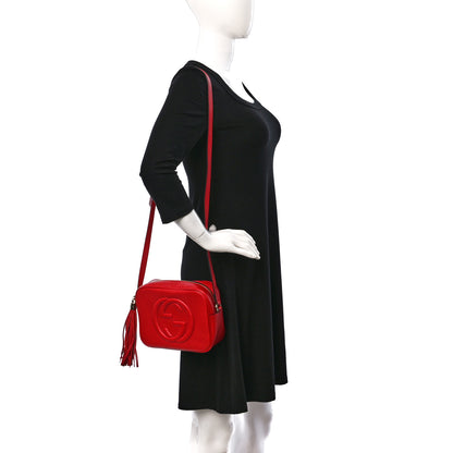 Gucci Pebbled Calfskin Small Soho Disco Bag Vibrant Red 2 of 10