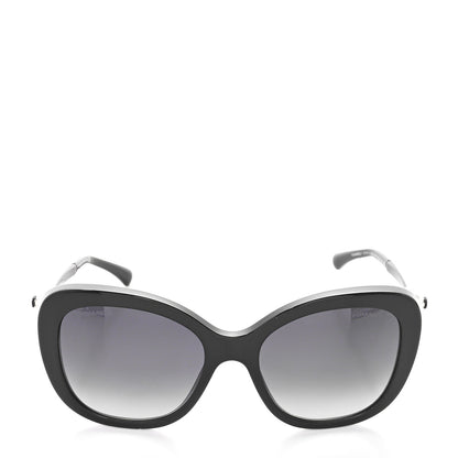 Chanel Acetate Butterfly Winter Pearl Sunglasses 5339-H Black 2 of 7