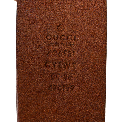 Gucci Faded Calfskin L'Aveugle Par Amour Embroidered Double G 40mm Belt 90 36 Cuir 5 of 5