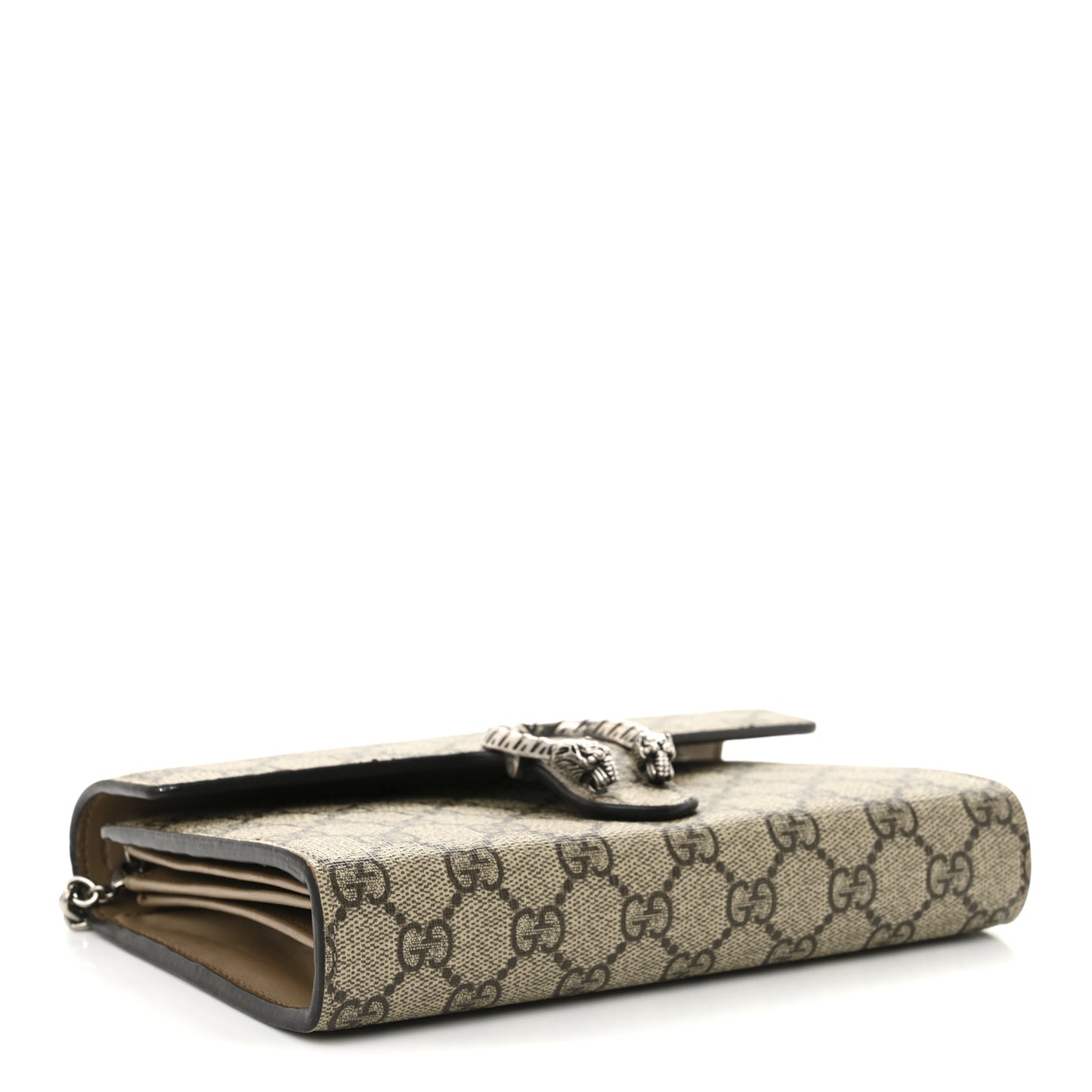 GG Supreme Monogram Mini Dionysus Chain Wallet Beige Taupe