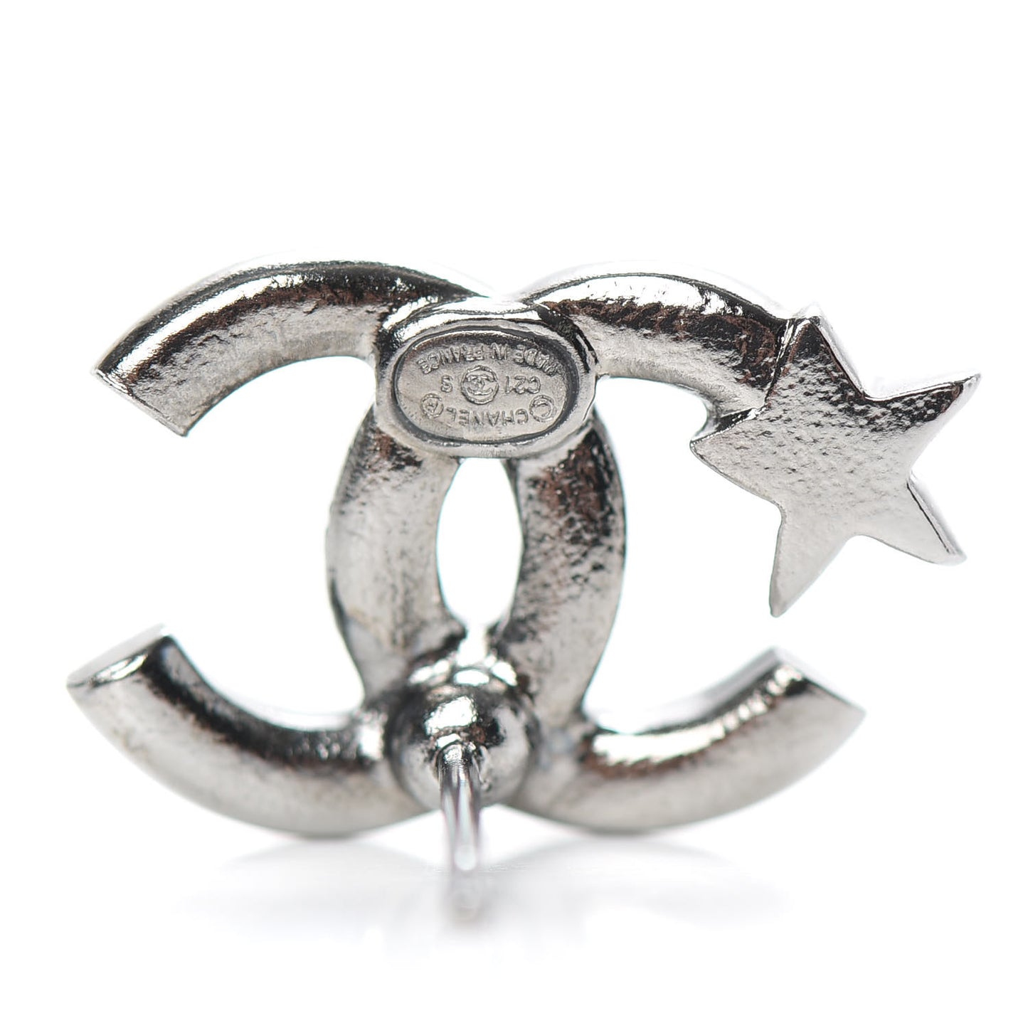 Crystal CC Starfall Earrings Silver