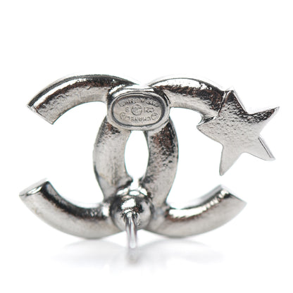 Chanel Crystal CC Starfall Earrings Silver 4 of 5