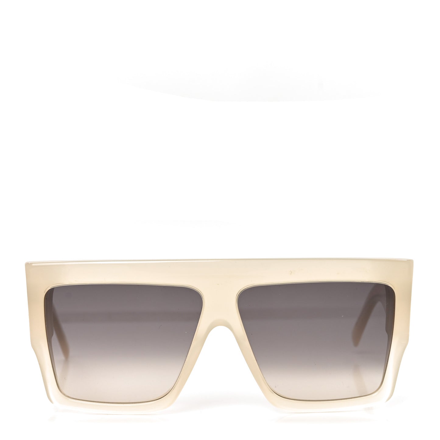 Acetate Flat Top Rectangular Sunglasses CL40092I Transparent White