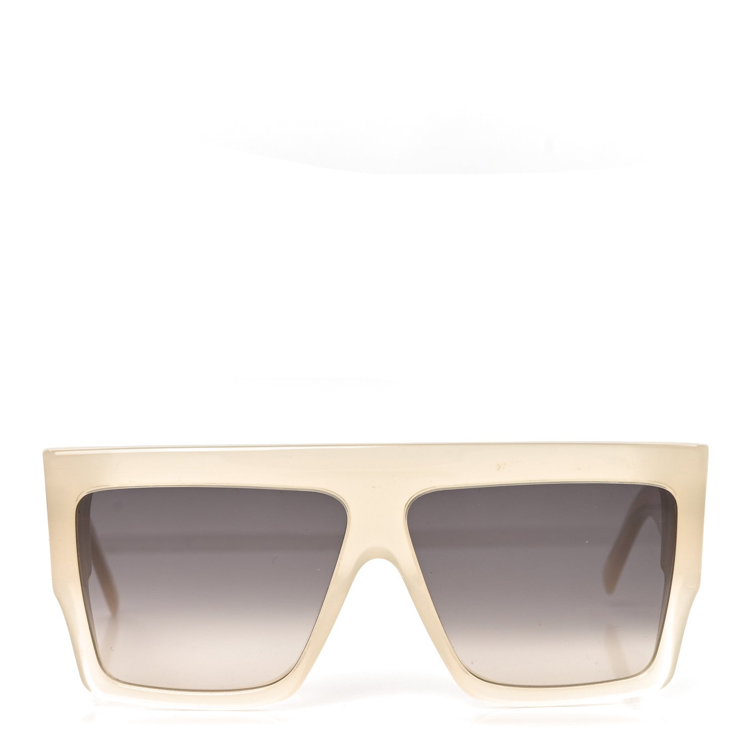 Celine Acetate Flat Top Rectangular Sunglasses CL40092I Transparent White 2 of 7