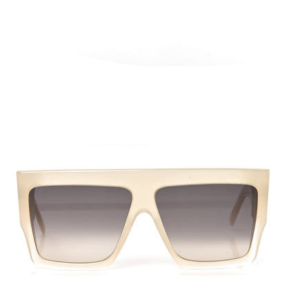 Celine Acetate Flat Top Rectangular Sunglasses CL40092I Transparent White 2 of 7
