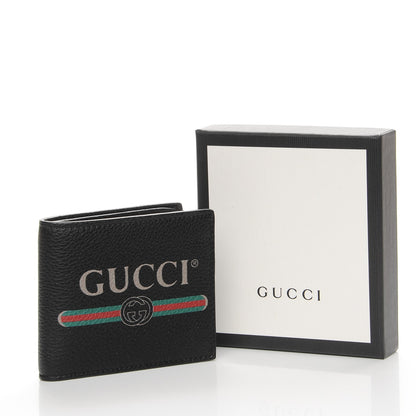 Gucci Cripto Calfskin Logo Bi-Fold Wallet Black Grege 8 of 8