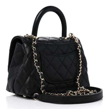 Chanel Caviar Quilted Extra Mini Coco Handle Flap Black 3 of 10