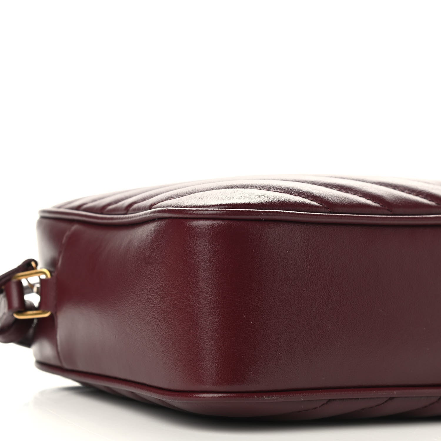Saint Laurent Calfskin Matelasse Monogram Lou Camera Bag Dark Legion Red 8 of 9