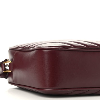 Saint Laurent Calfskin Matelasse Monogram Lou Camera Bag Dark Legion Red 8 of 9
