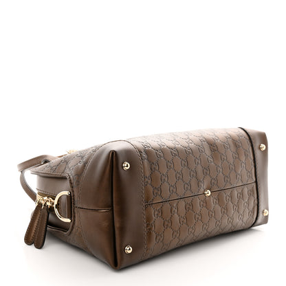 Gucci Metallic Guccissima Heart Bit Charm Dome Satchel Bronze 4 of 13