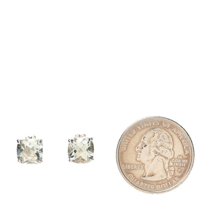 Tiffany Sterling Silver Prasiolite Sparklers Earrings 2 of 4