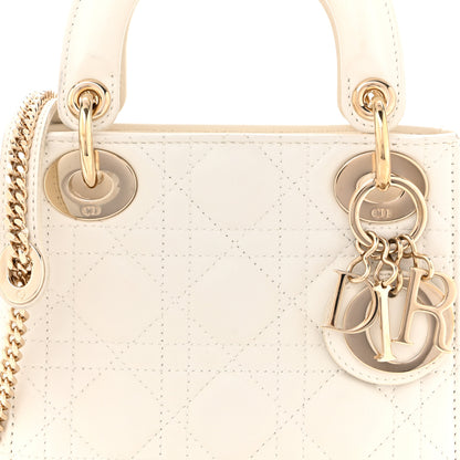 Christian Dior Lambskin Cannage Mini Lady Dior Latte 8 of 10