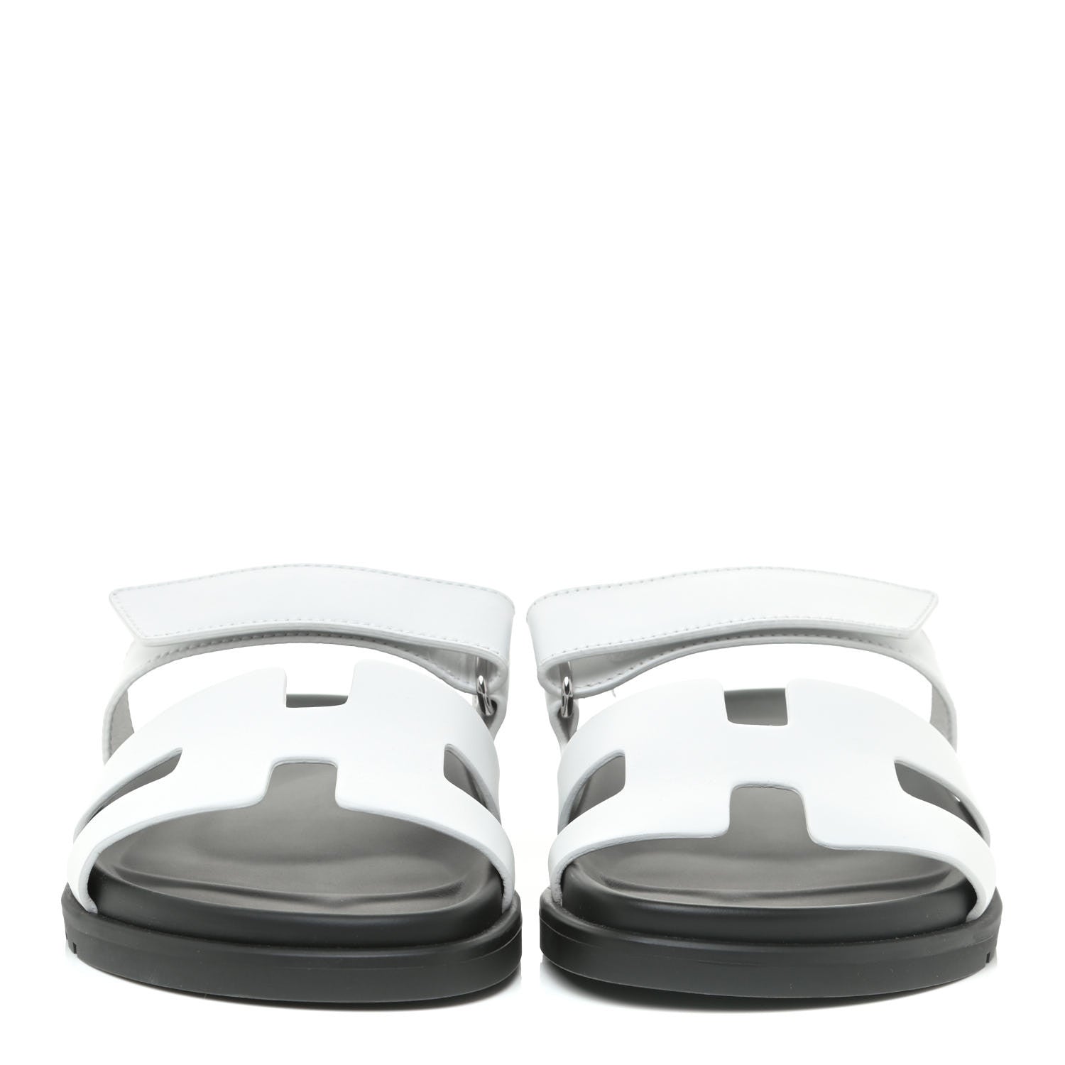 Hermes Calfskin Womens Chypre Sandals 38 White 2 of 11