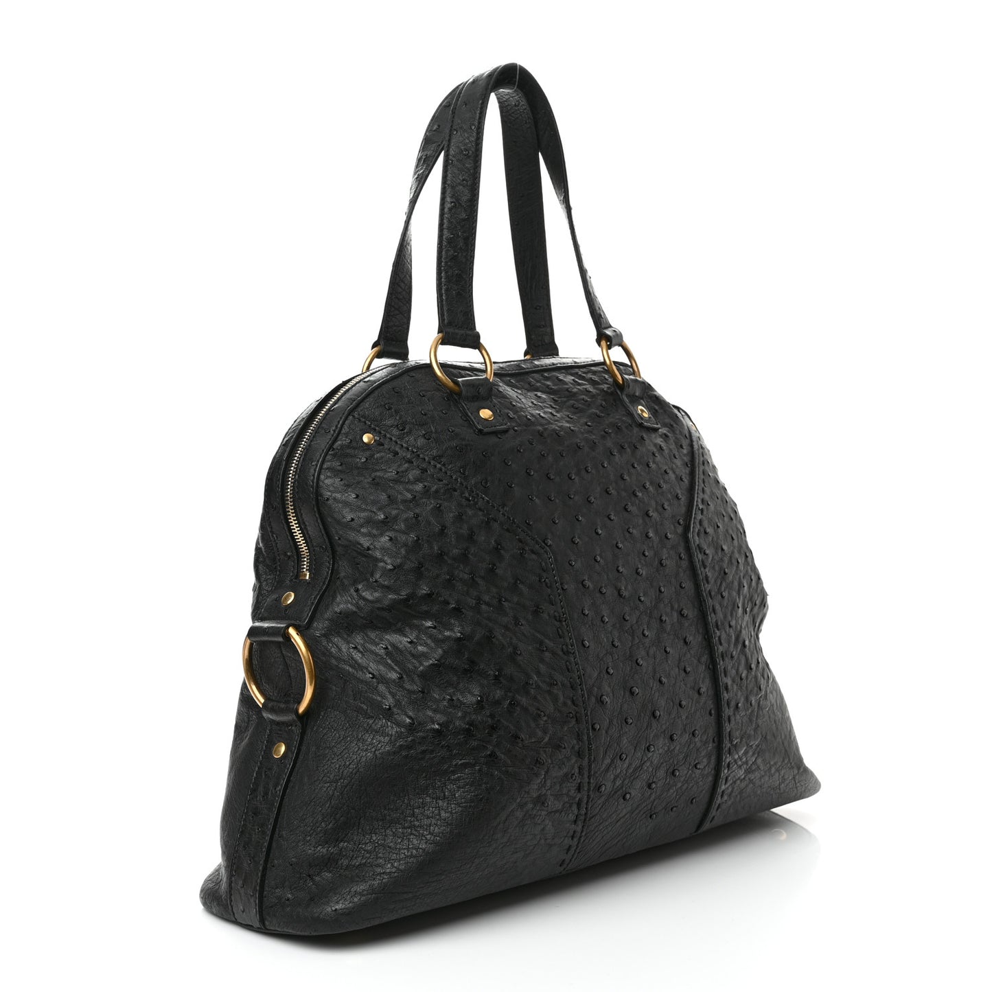 Ostrich Muse Messenger Bag Black