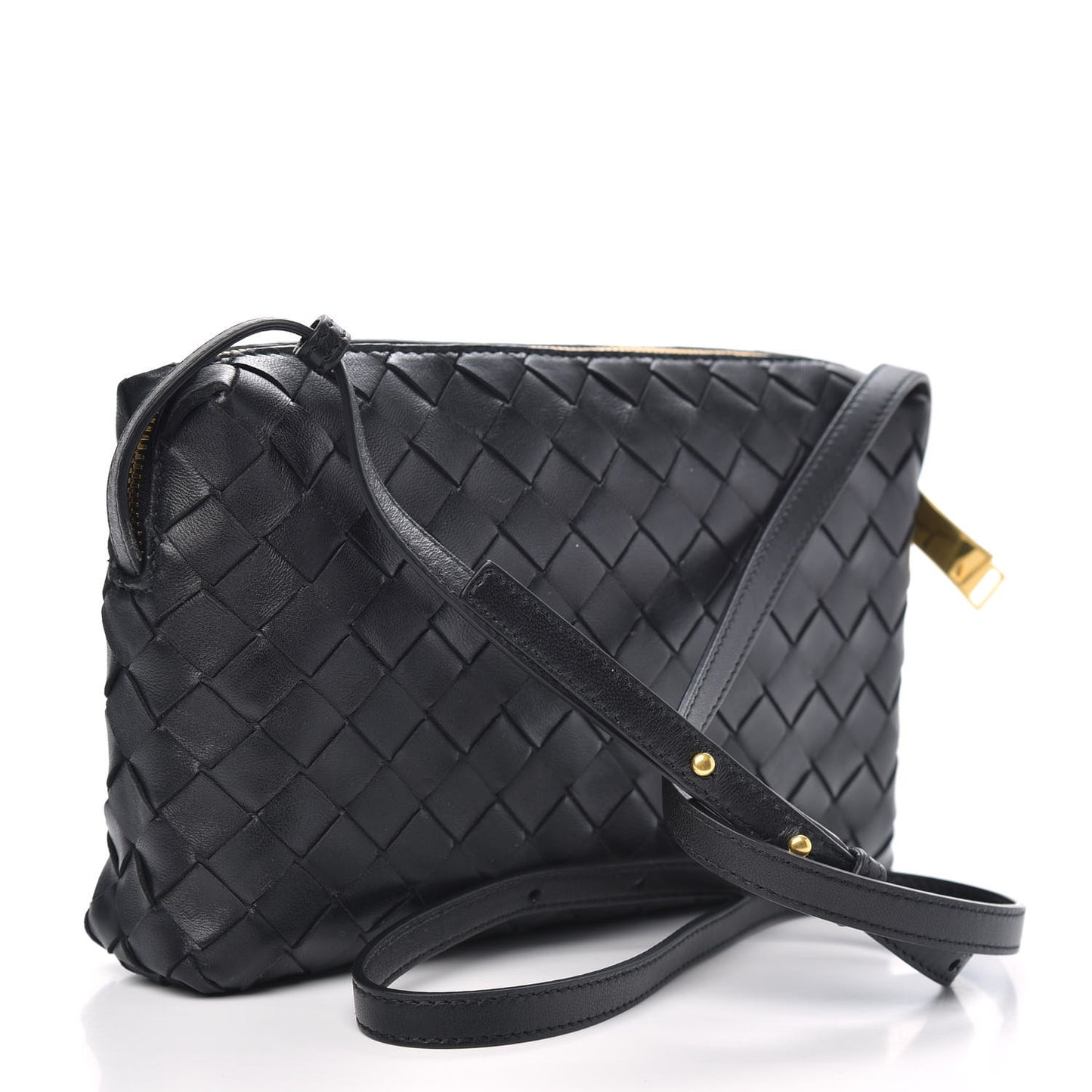 Nappa Intrecciato Crossbody Black