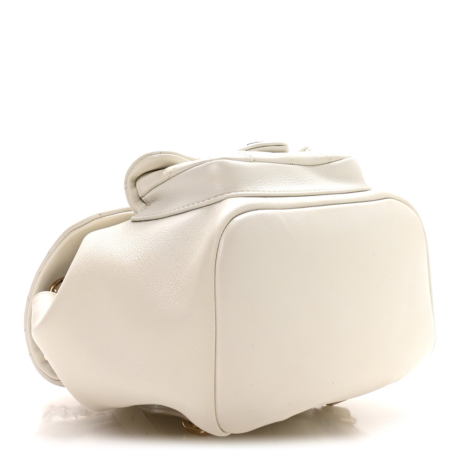 Chanel Lambskin Quilted Small Duma Drawstring Backpack White 4 of 10