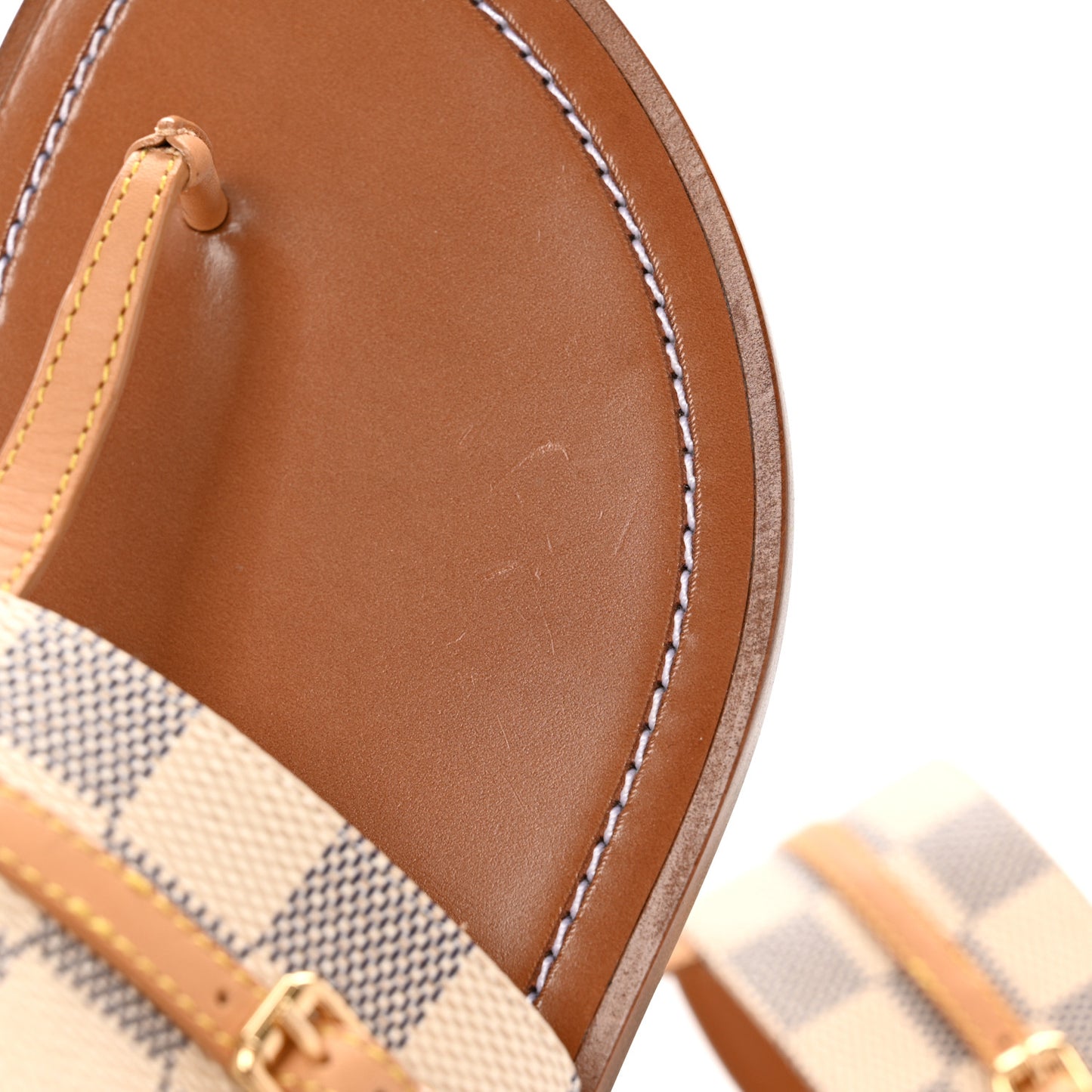 Damier Azur Palma Flat Thong Sandals 37