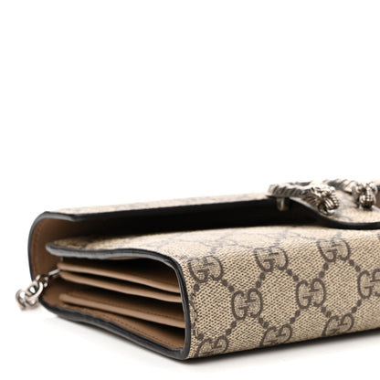 Gucci GG Supreme Monogram Mini Dionysus Chain Wallet Beige Taupe 9 of 12