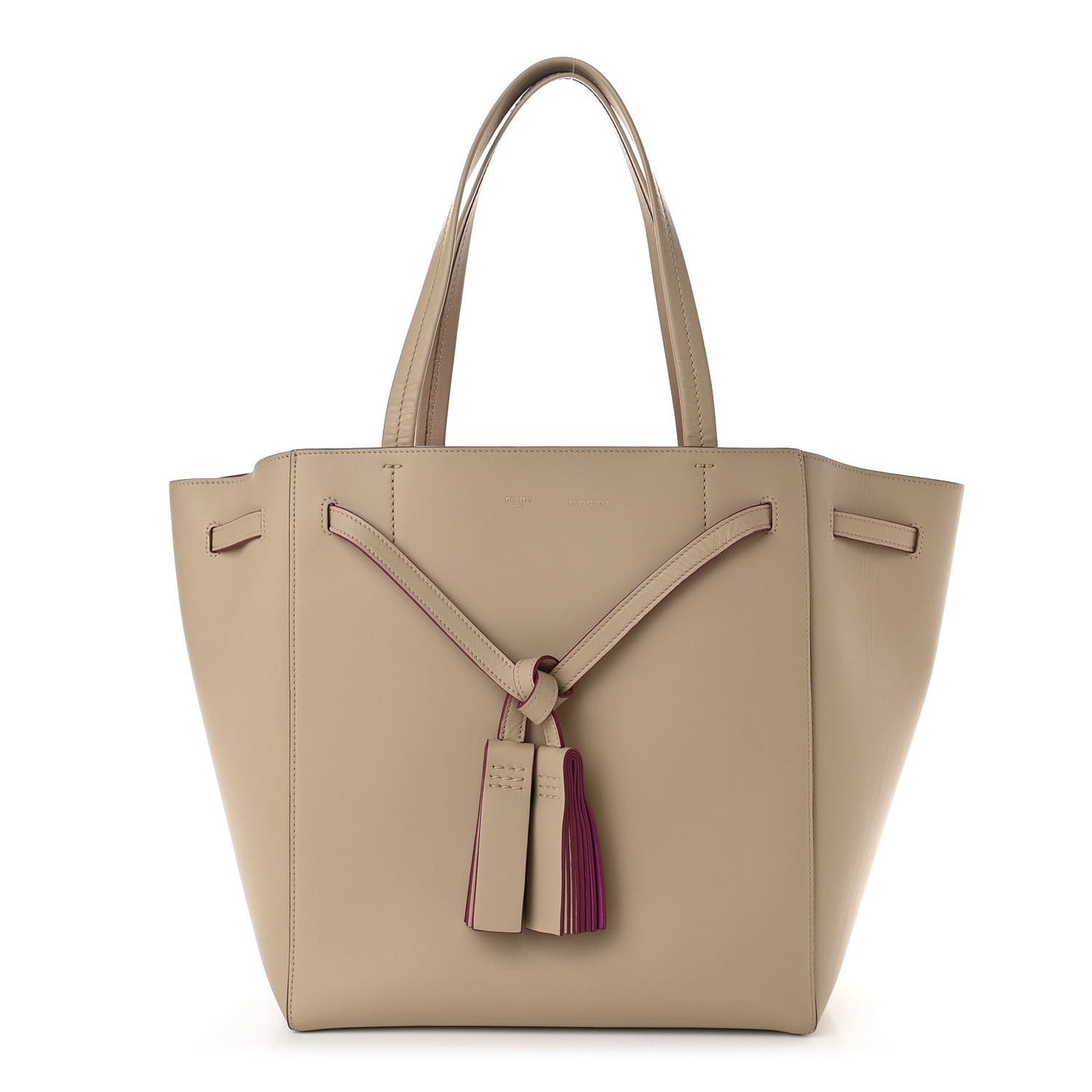 Smooth Calfskin Small Belt Cabas Phantom Beige