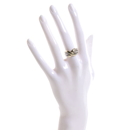 David Yurman Sterling Silver 14k Yellow Gold X Crossover Ring 6.5 2 of 7