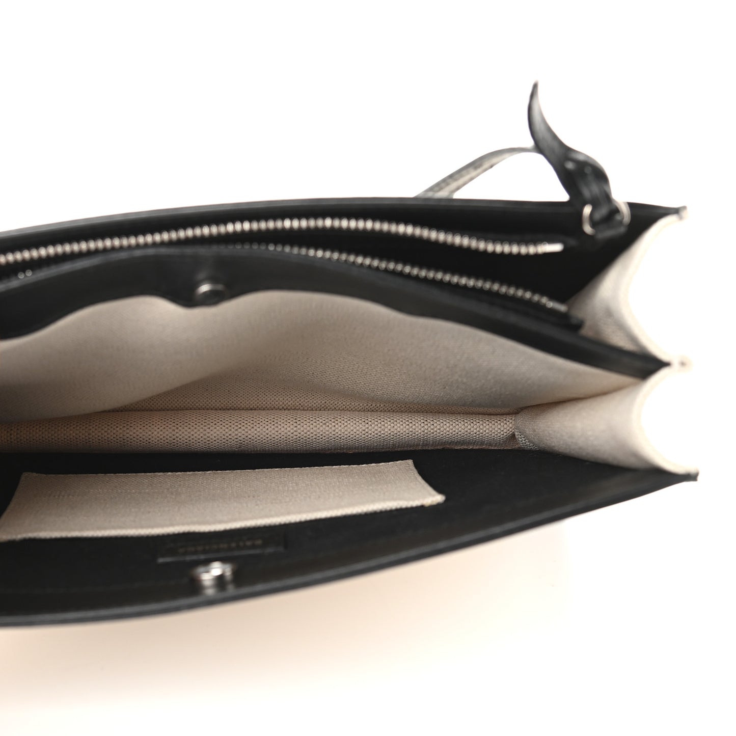 Cotton Canvas Pochette Crossbody Bag Black