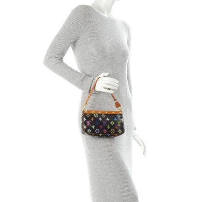 Louis Vuitton Monogram Multicolor Pochette Accessories Black 2 of 10
