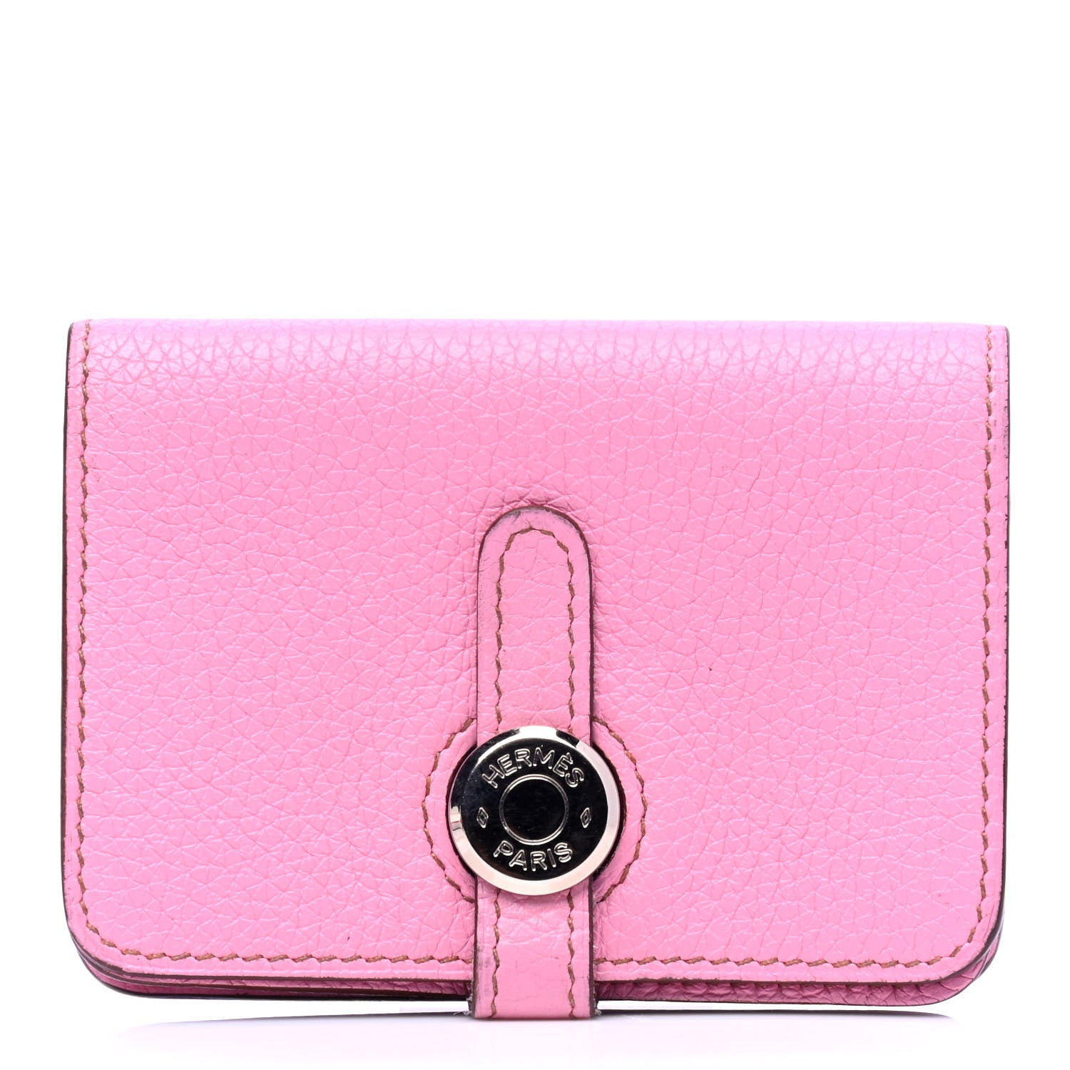 Hermes Taurillon Clemence Dogon Card Case 5P Pink 1 of 5