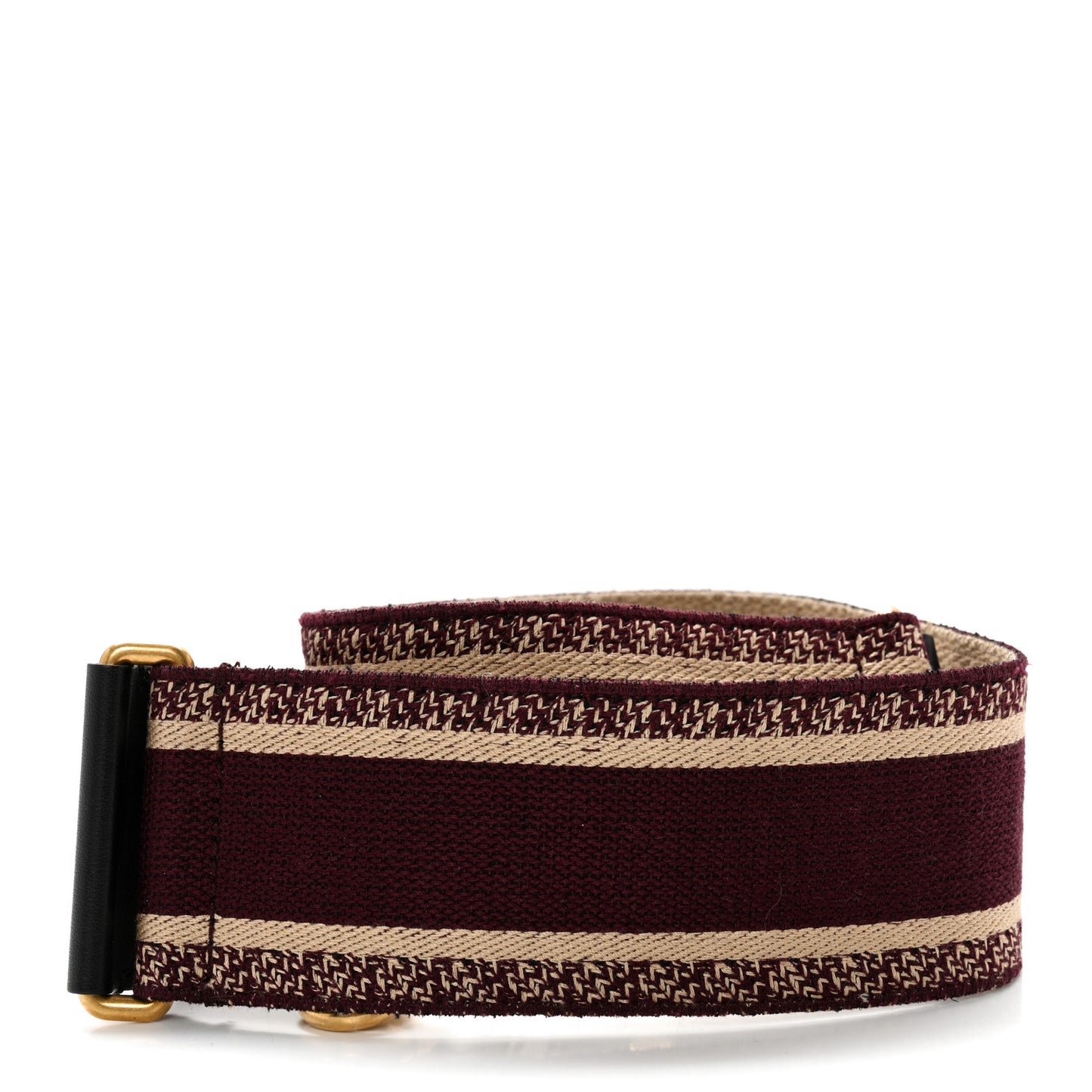 Canvas Embroidered Shoulder Strap Burgundy