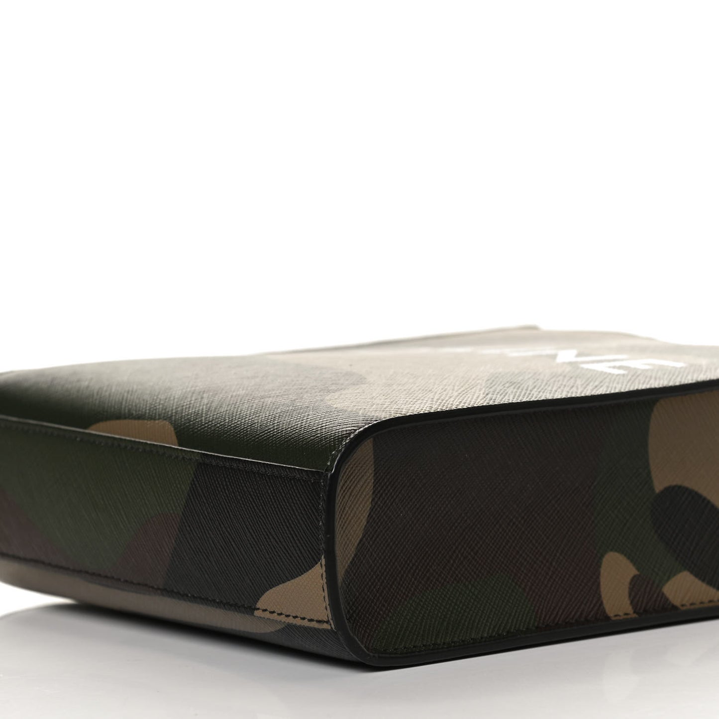 Canvas Calfskin Mini Vertical Cabas Khaki