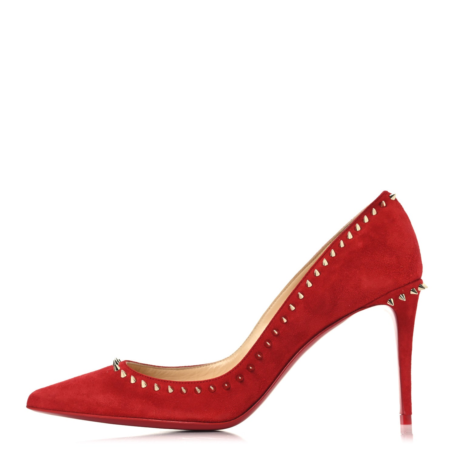 Christian Louboutin Veau Velours Anjalina 85 Pumps 38 Loubi 1 of 9