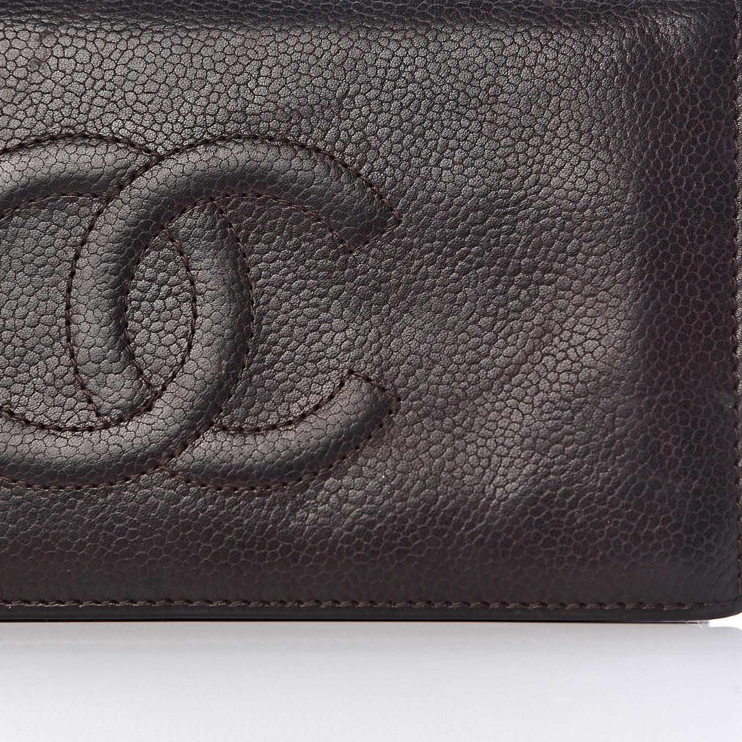 Chanel Caviar Timeless CC Yen Wallet Dark Brown 16 of 22