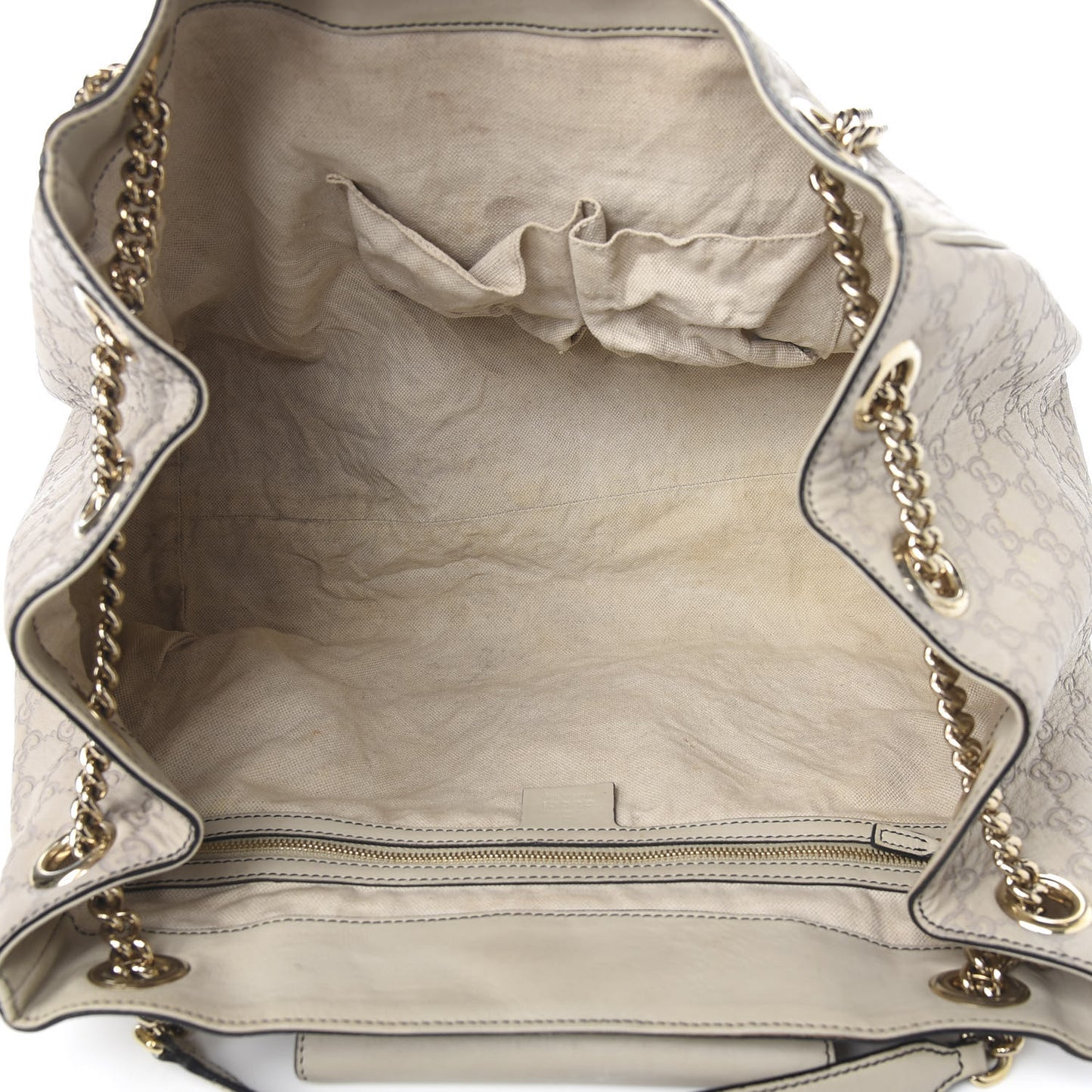 Guccissima Signature Medium Emily Shoulder Bag Mystic White