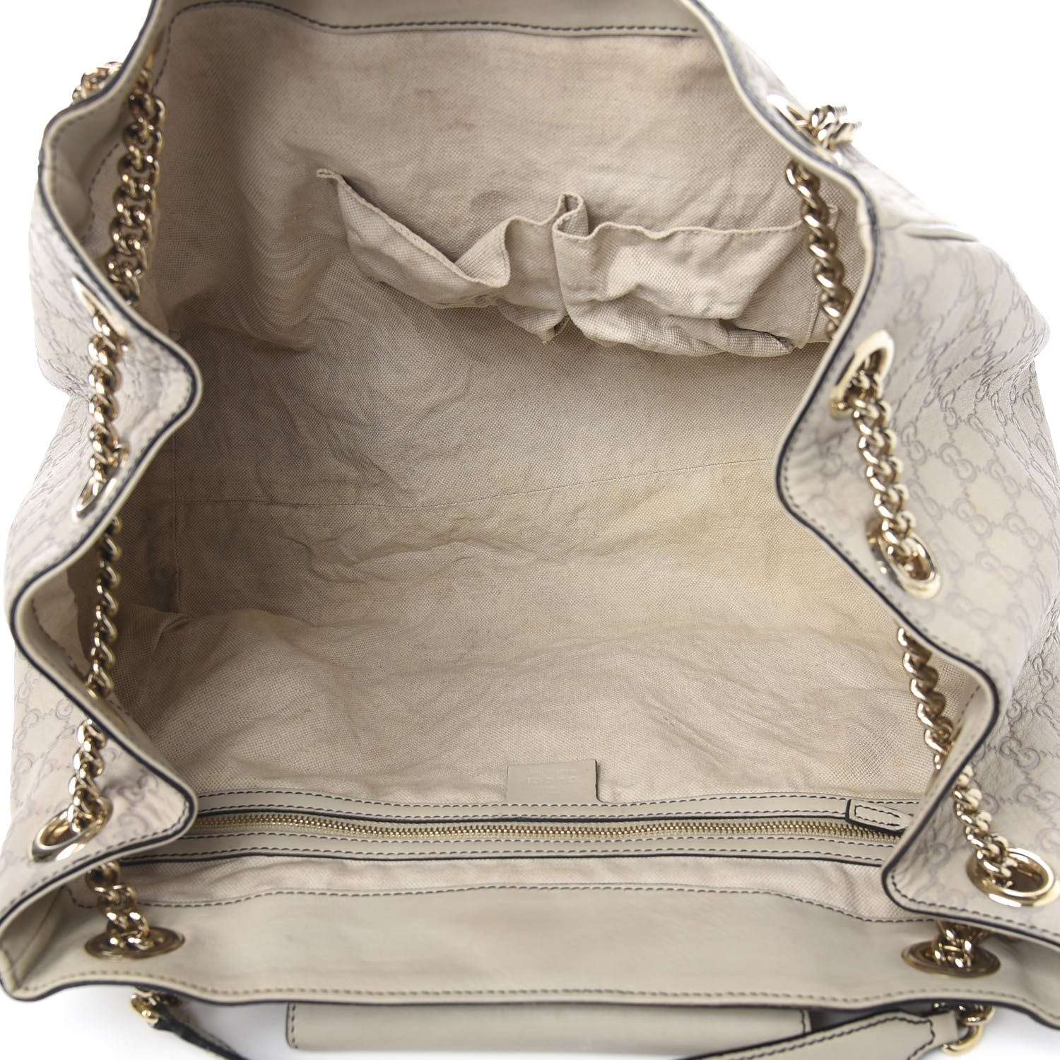 Gucci Guccissima Signature Medium Emily Shoulder Bag Mystic White 4 of 11