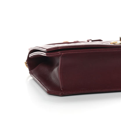 Chanel Calfskin Quilted Large Flap Bag Burgundy 8 of 9