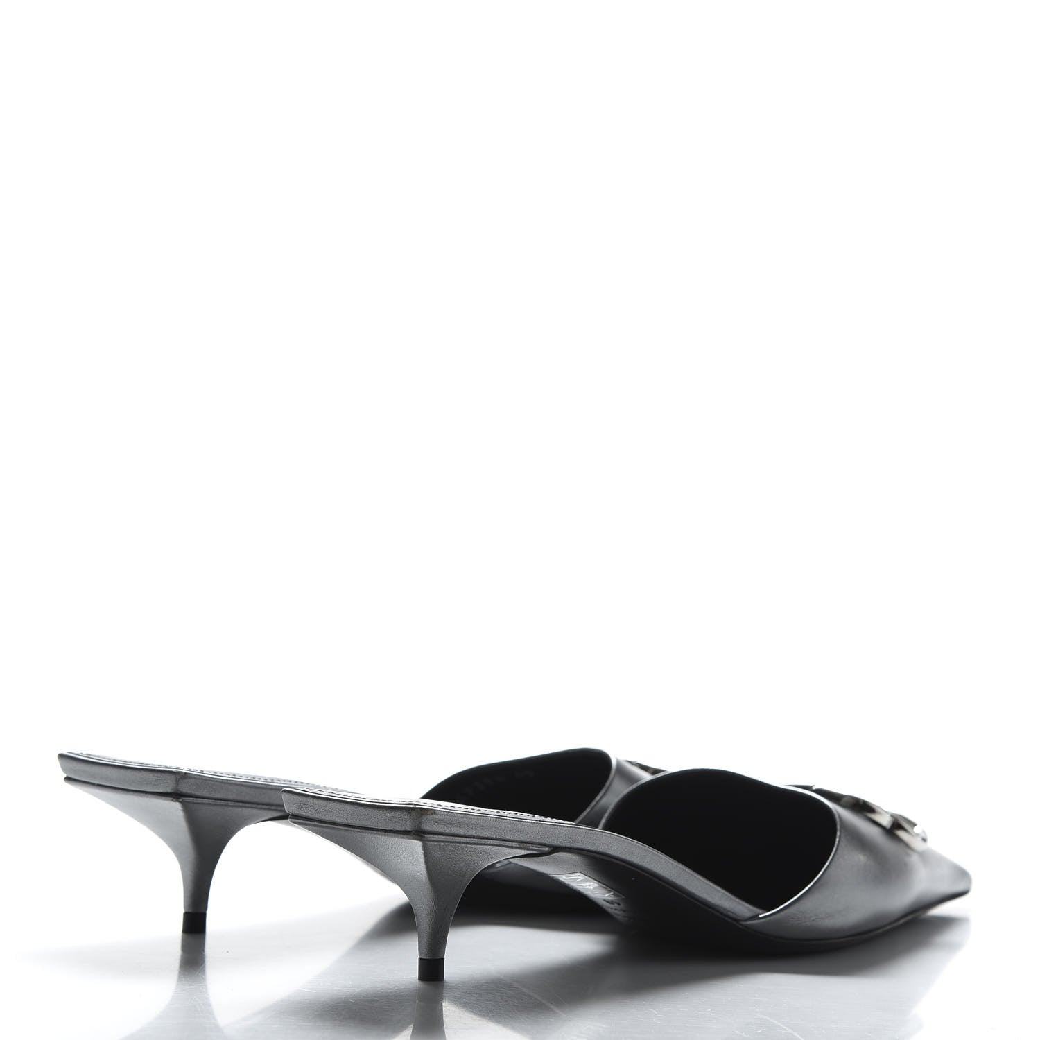 Balenciaga Calfskin BB Pointy Toe Mule 40 Gray 4 of 9