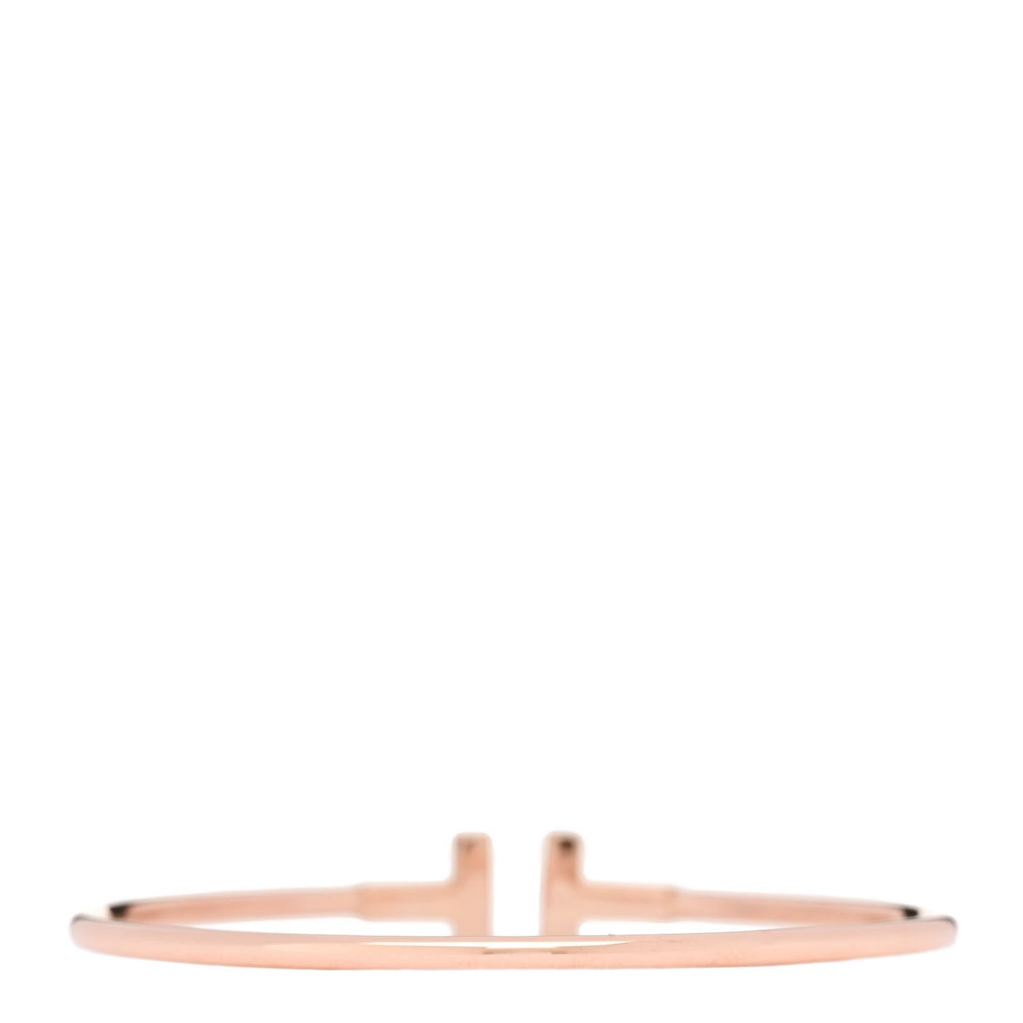18K Rose Gold Diamond T Wire Bracelet