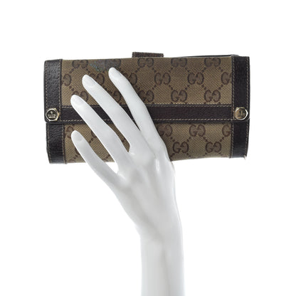 Gucci Crystal Monogram Continental Charmy Wallet Brown 2 of 10