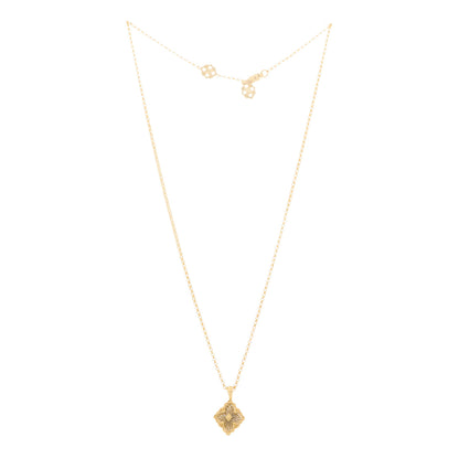 Buccellati 18K Yellow Gold Mother of Pearl Small Opera Tulle Pendant Necklace 3 of 7