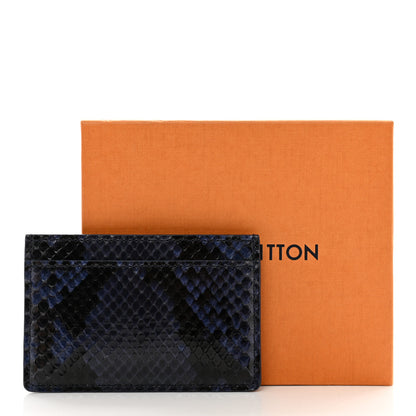 Louis Vuitton Snakeskin Card Holder Black Blue 7 of 7