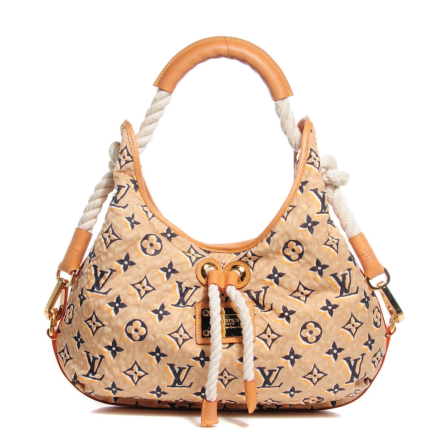 Louis Vuitton Nylon Monogram Cruise Bulles MM Natural 1 of 7