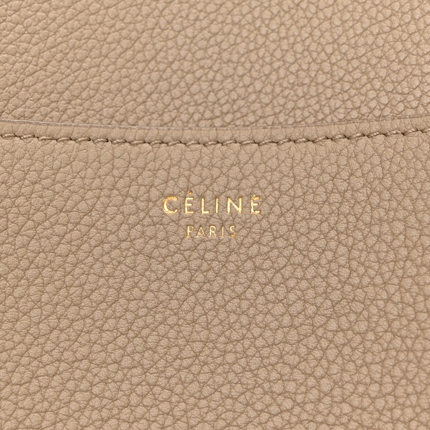 Soft Grained Calfskin Sangle Bucket Bag Dune