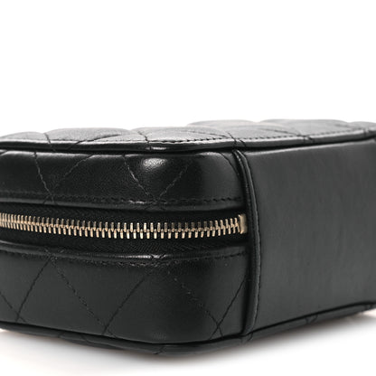 Chanel Lambskin Quilted Top Handle Mini Vanity Case Black 9 of 11