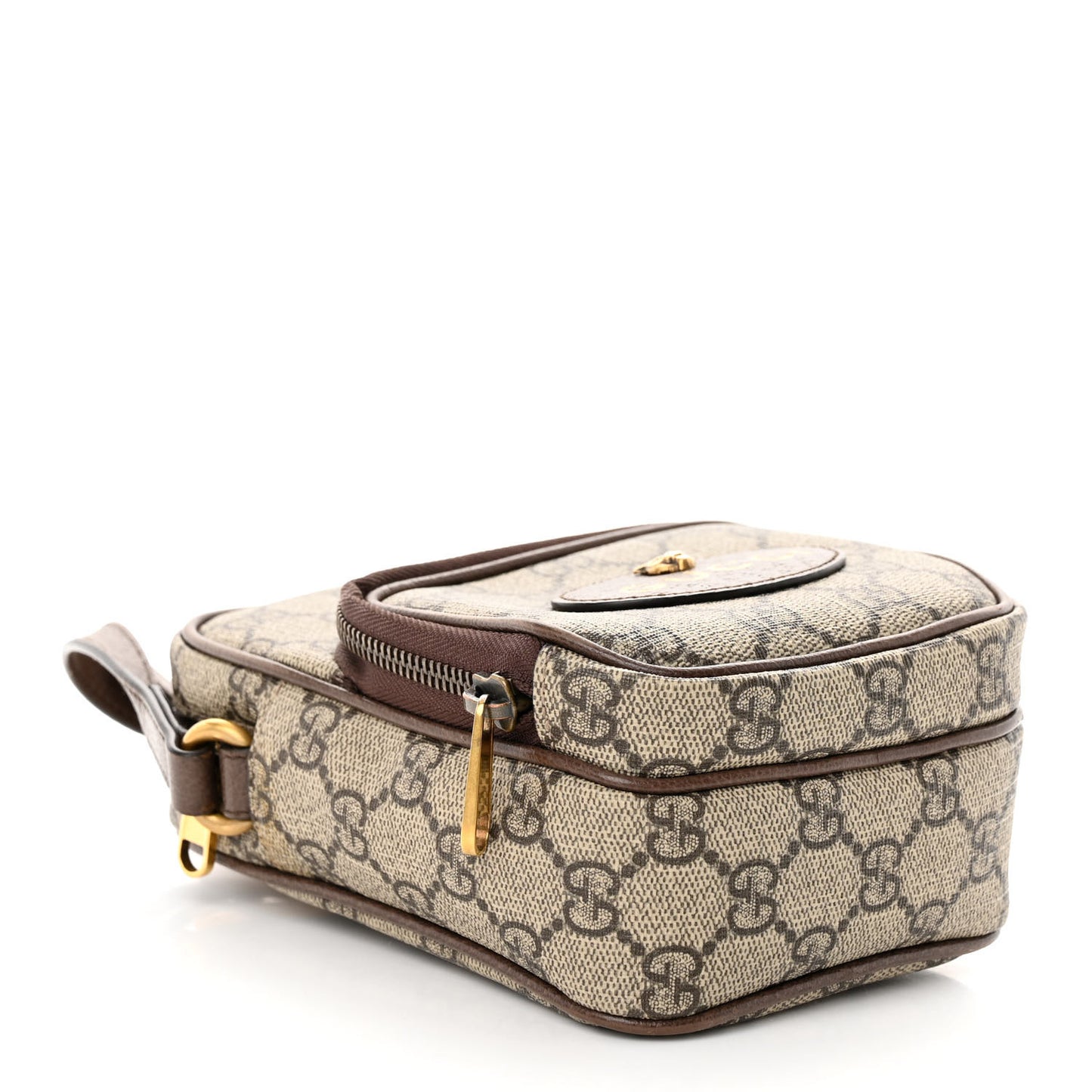 GG Supreme Monogram Mini Neo Vintage Double Zip Messenger Bag Beige New Acero Crop