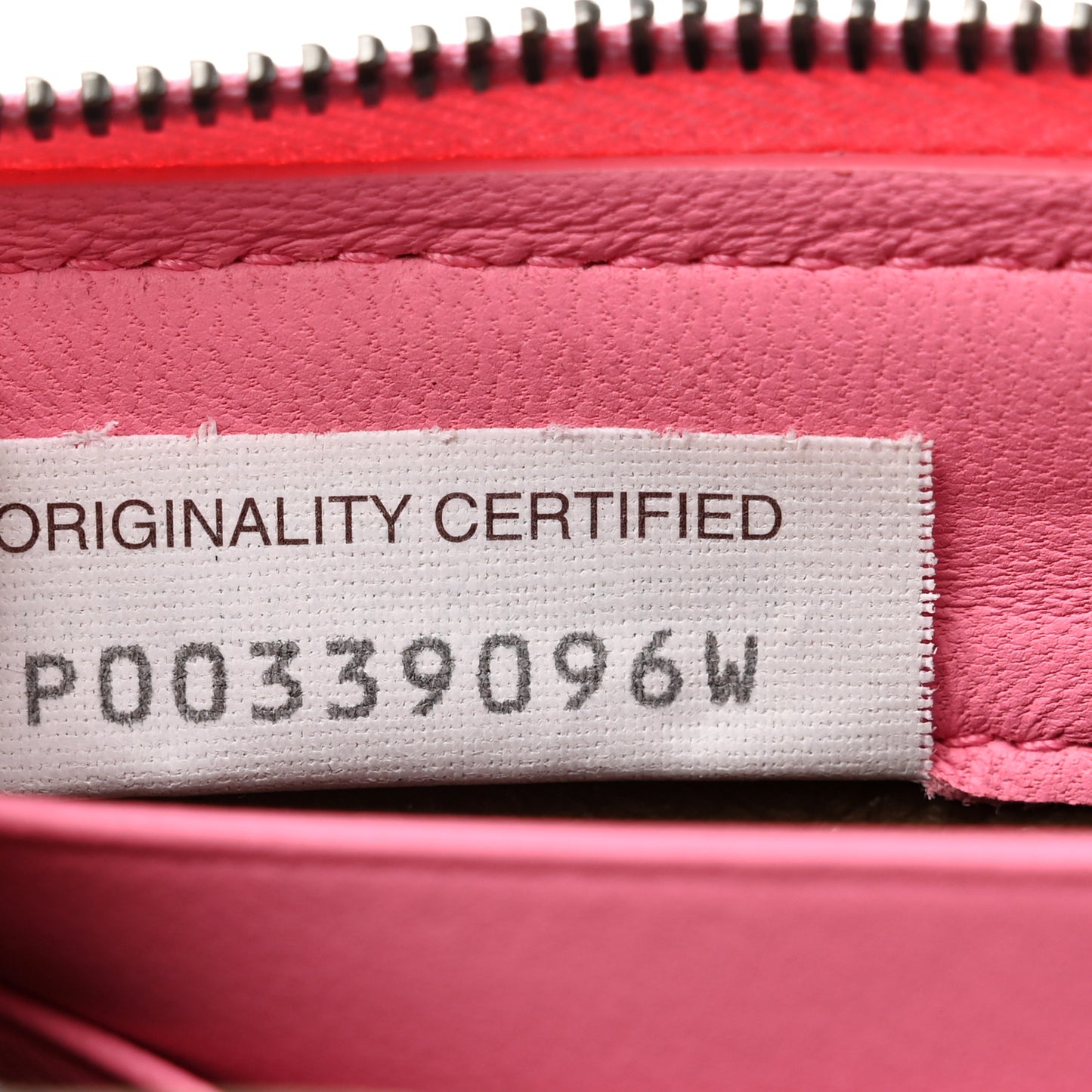 Nappa Intrecciato Zip Around Wallet Pink
